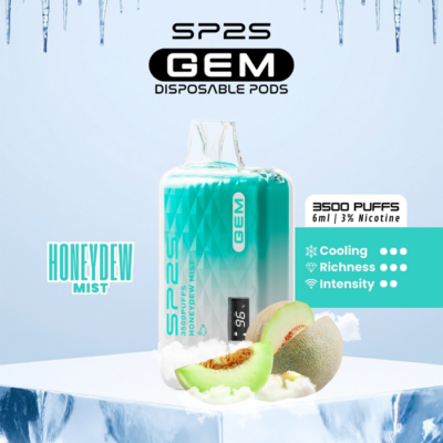 SP2S GEM Honeydew Mist - Disposable Vape - Gambar 4