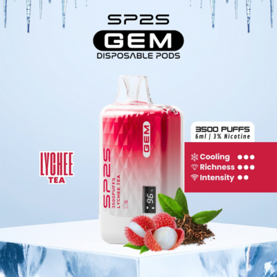 SP2S GEM Lychee Tea - Disposable Vape - Gambar 3