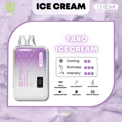 SP2S GEM Taro Ice Cream - Disposable Vape - Gambar 3
